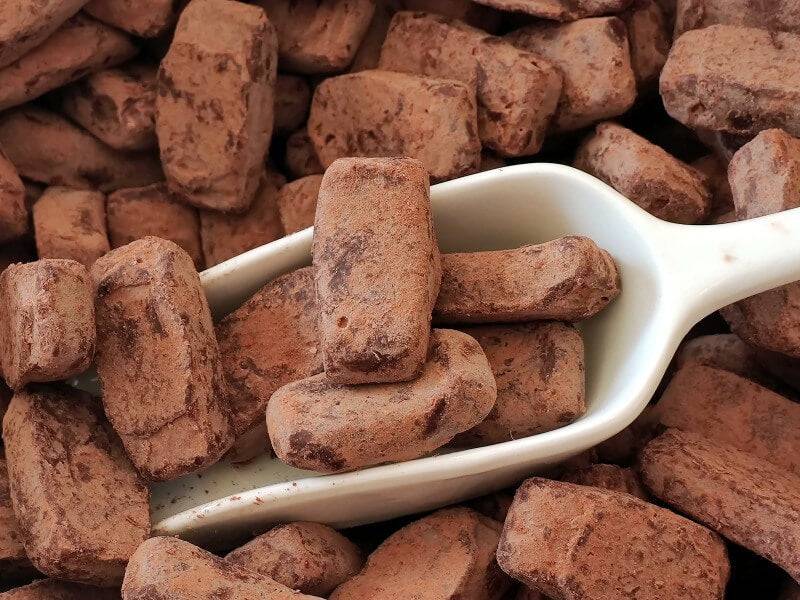 Bio-Pralinen ohne Zusatz von Zucker hergestellt (vegan) – Erhältlich bei Kornkiste, der nachhaltigen Unverpackt-Online-Foodcoop. Bio, plastikfrei und ökologisch verpackt im praktischen Mehrweg-Großgebinde. Lose und ressourcenschonend für gemeinschaftliches, bewusstes Einkaufen. Jetzt online bestellen!