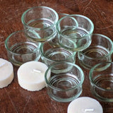 Teelicht-Hüllen aus Glas – Erhältlich bei Kornkiste, der nachhaltigen Unverpackt-Online-Foodcoop. Bio, plastikfrei und ökologisch verpackt im praktischen Mehrweg-Großgebinde. Lose und ressourcenschonend für gemeinschaftliches, bewusstes Einkaufen. Jetzt online bestellen!