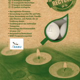 Recycling-Teelichter ♲ – Erhältlich bei Kornkiste, der nachhaltigen Unverpackt-Online-Foodcoop. Bio, plastikfrei und ökologisch verpackt im praktischen Mehrweg-Großgebinde. Lose und ressourcenschonend für gemeinschaftliches, bewusstes Einkaufen. Jetzt online bestellen!