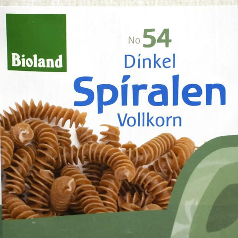 Bio-Nudeln Dinkel vollkorn (Fusilli) verpackt