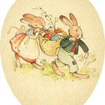 Papier Osterei Füllei Vintage-Style "Osterkorb" 9cm